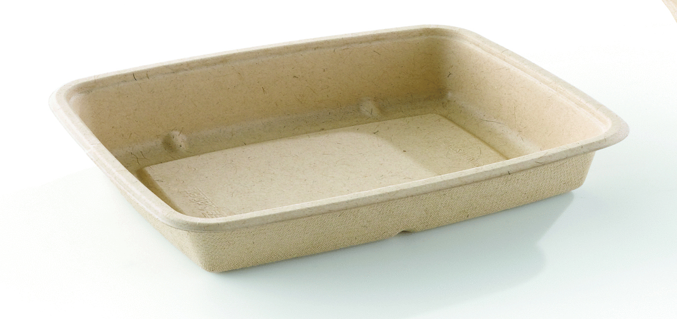 Pack Rectangular Bowl w/cover 600ml BIO - pack 90 units