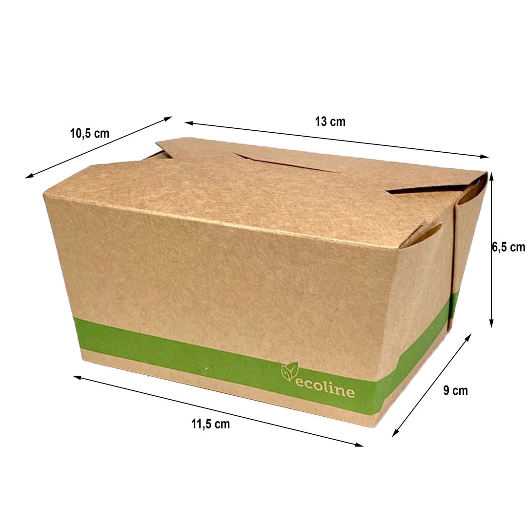 Boîte de Take Away 780ml Kraft -  Paquet 25 unités
