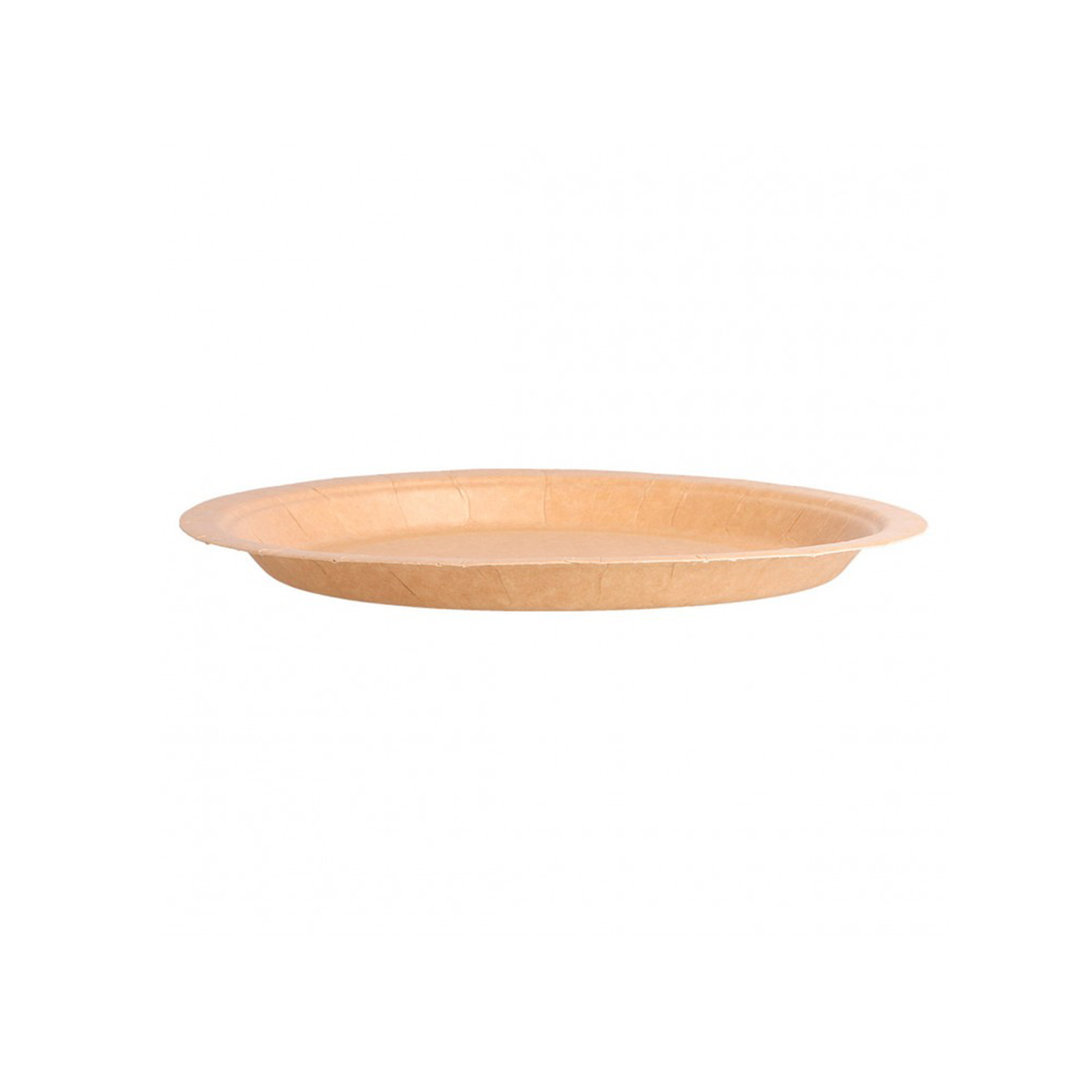 Kraft Paper Plate 230mm diameter - Full Box 300 units