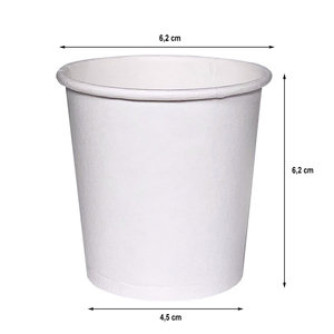 Vaso de Cartón Café 110ml (4Oz) Blanco c/ Tapa “To Go” Negra - Paquete 50 unidades
