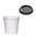 Vaso de Cartón Café 110ml (4Oz) Blanco c/ Tapa “To Go” Negra - Caja Completa 3000 unidades