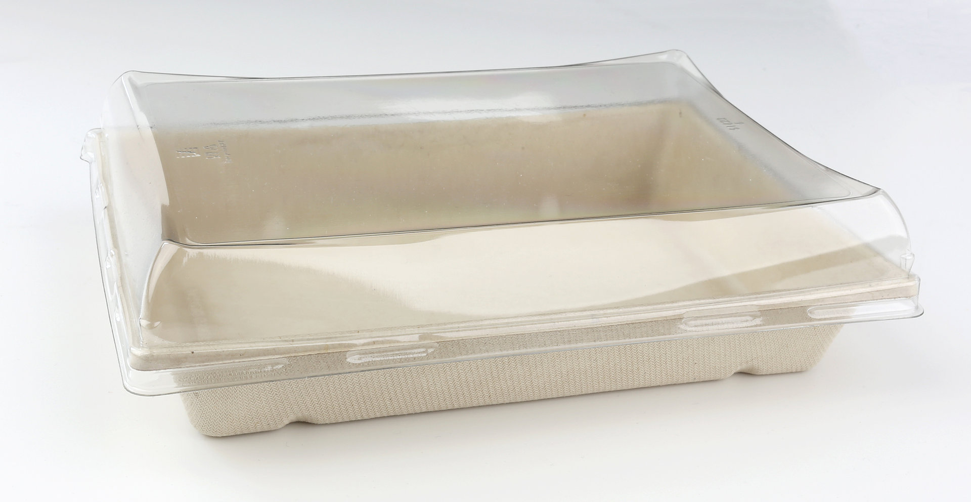 Pack Rectangular Bowl w/cover 750ml BIO - full box 90 units