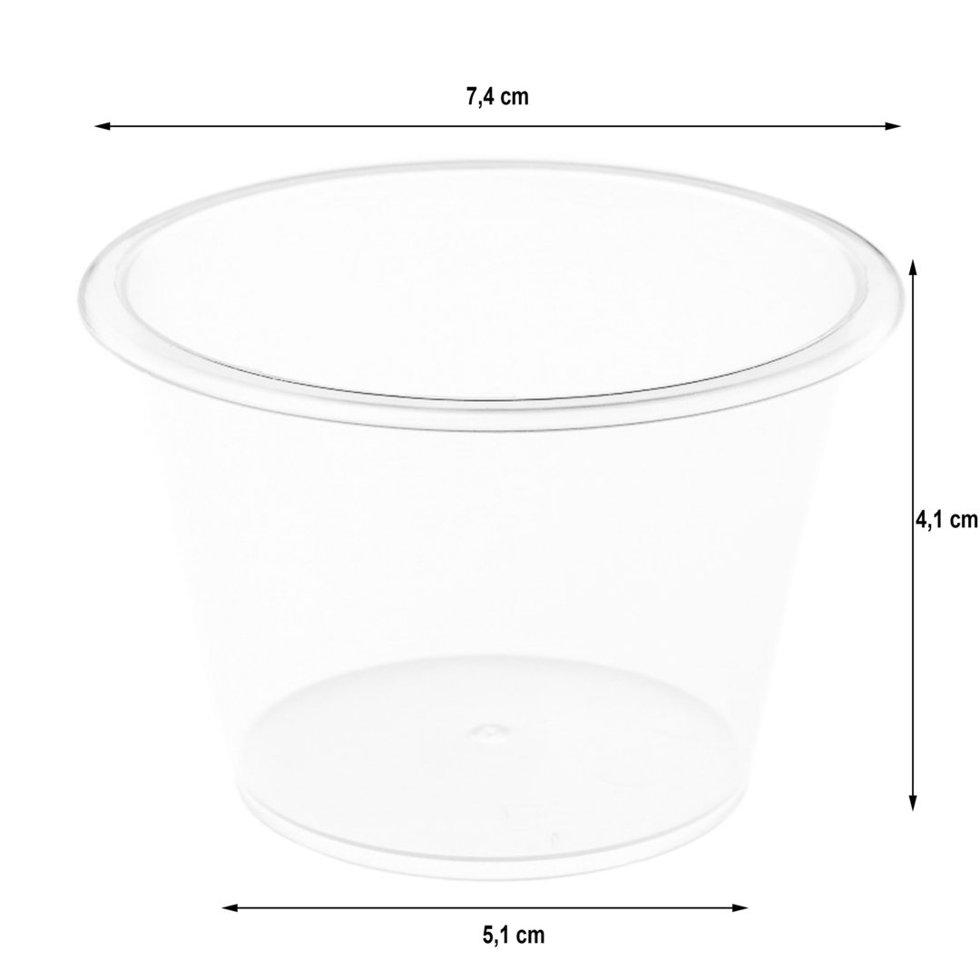 Mini Dessert Cup 50 ml Full Box 1250 Uni w/ Lid