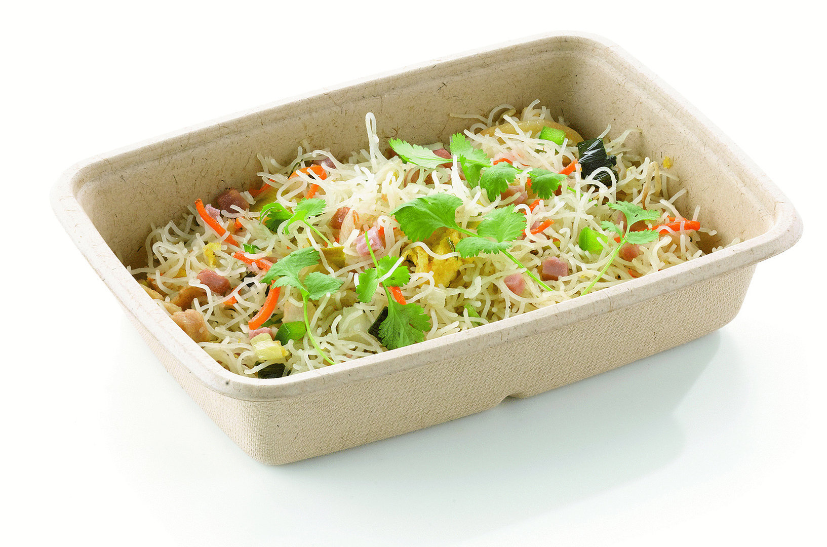 Pack Rectangular Bowl w/cover 950 ml BIO box of 90 units