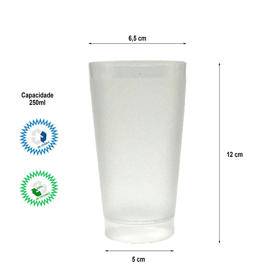 Vaso IBIZA 250mkl IBIZA   (Flexivel) ,PP- 100 unidades