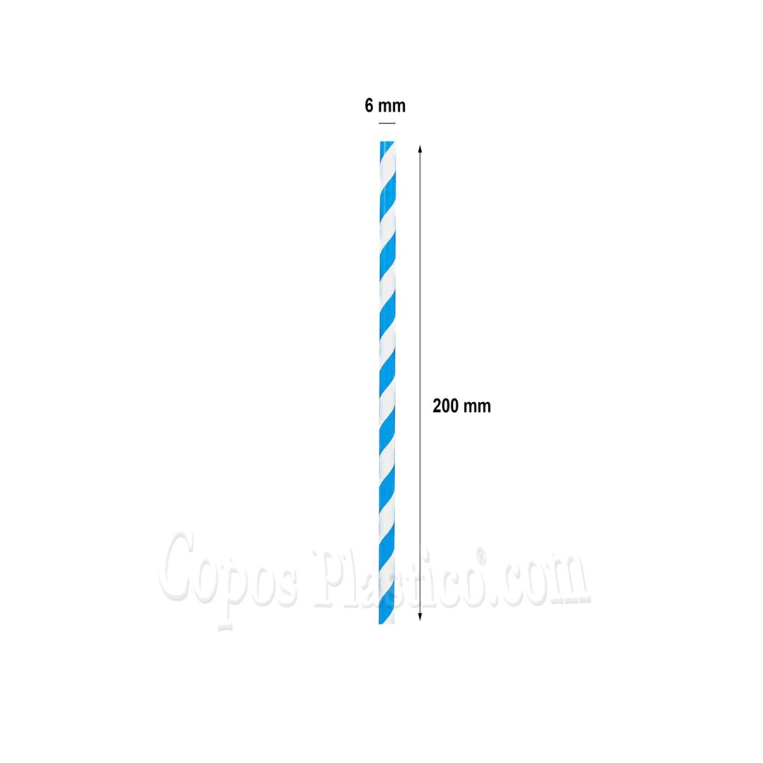 Papier Droit Paille Bleu - Boîte Complète 6000 unités
