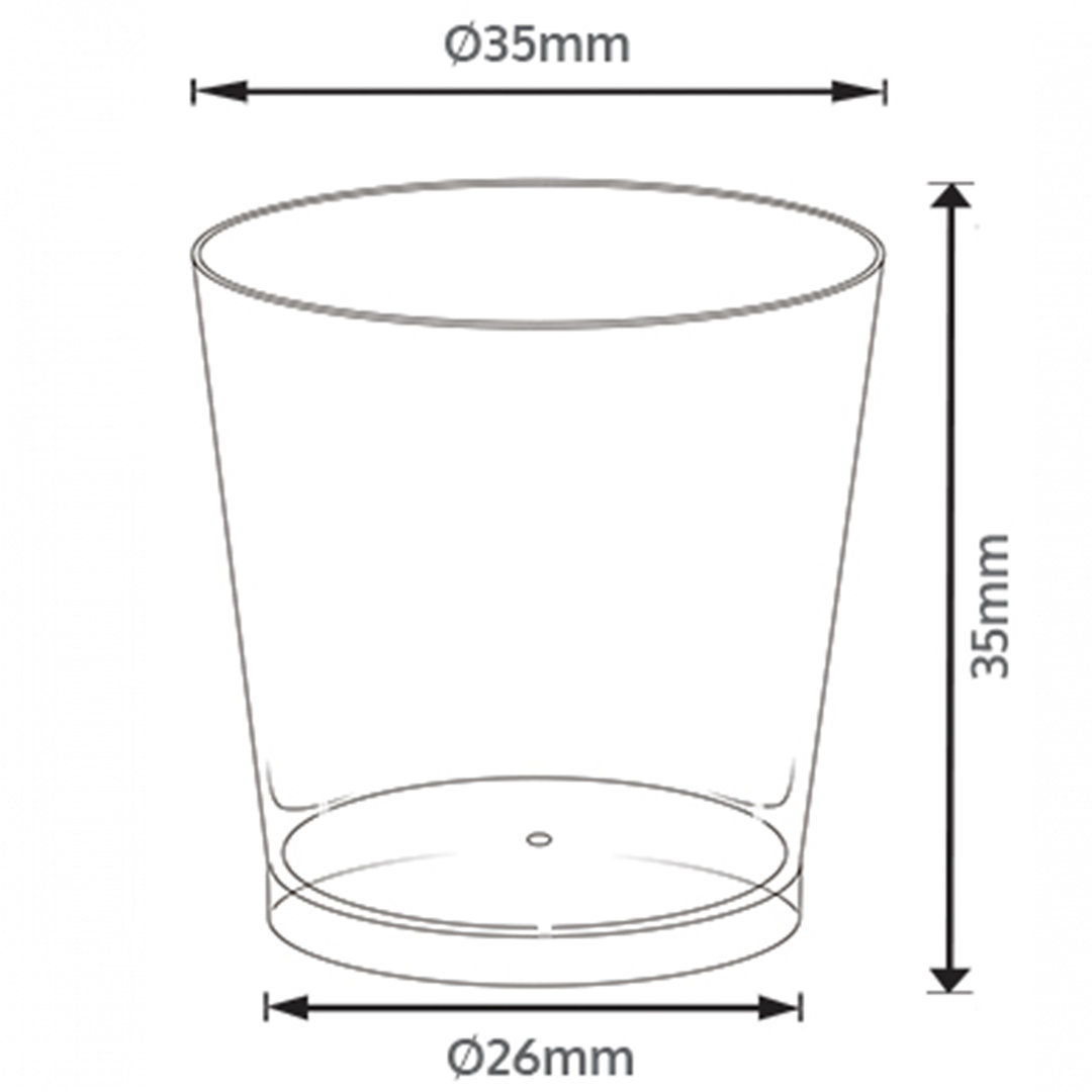 Verre en Plastique Shot 20ml (PS)