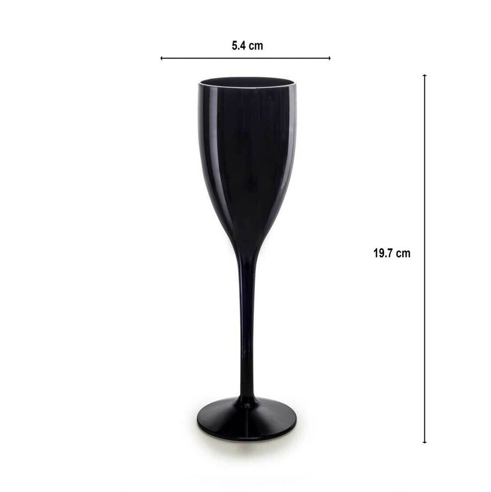 Vaso Cava / Champagne 120ml (PC) Negro - Caja 6 Unidades