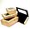 Boîte à emporter Kraft avec intérieur Noirs 1000ml -  Paquet 25 unités