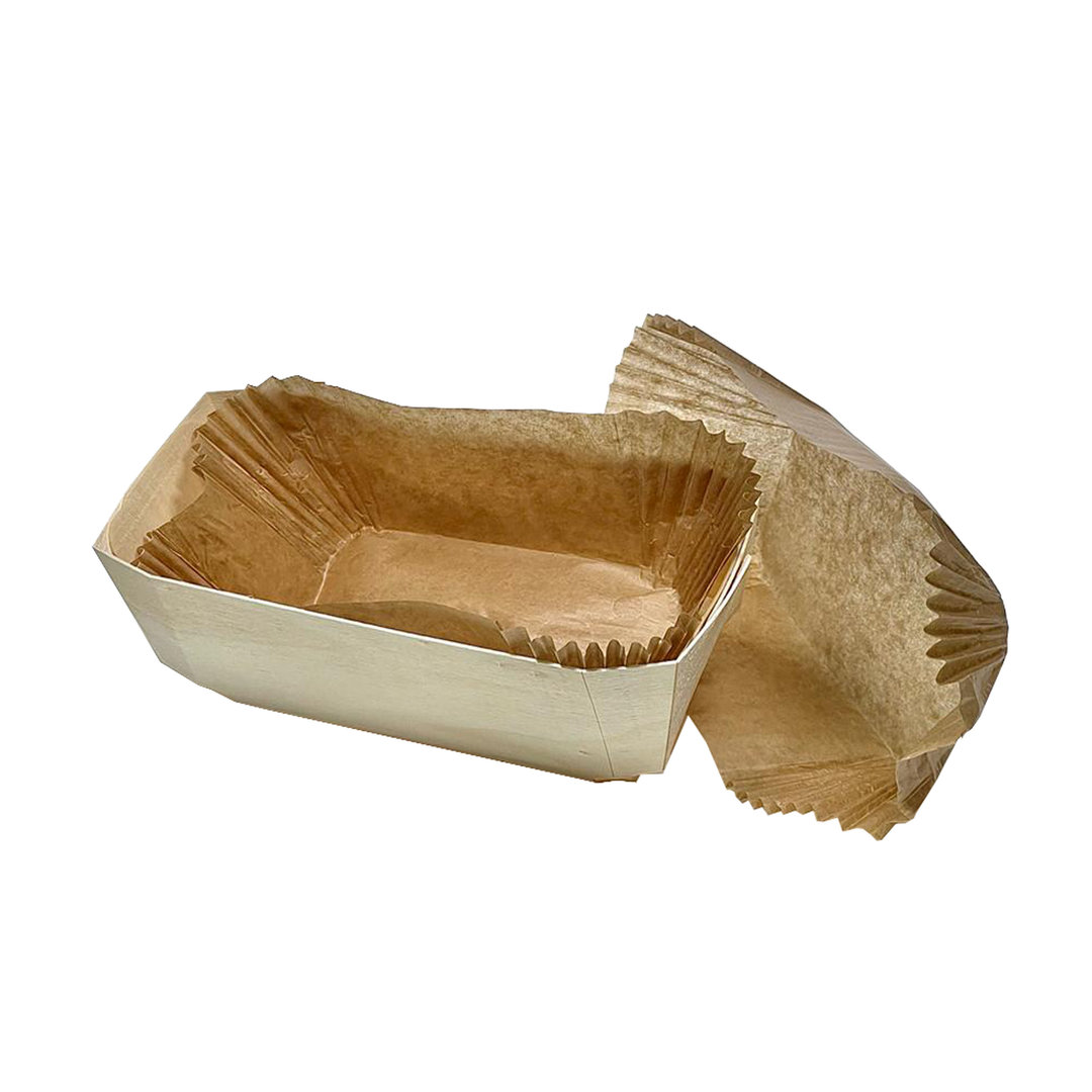 Wooden Cuvette 145x85x50mm With Tracing Paper - Pack of 50 units