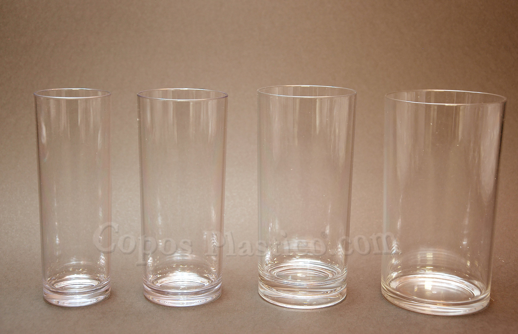 Vaso tipo tubo 330 irrompible (PC) cx 12 uni