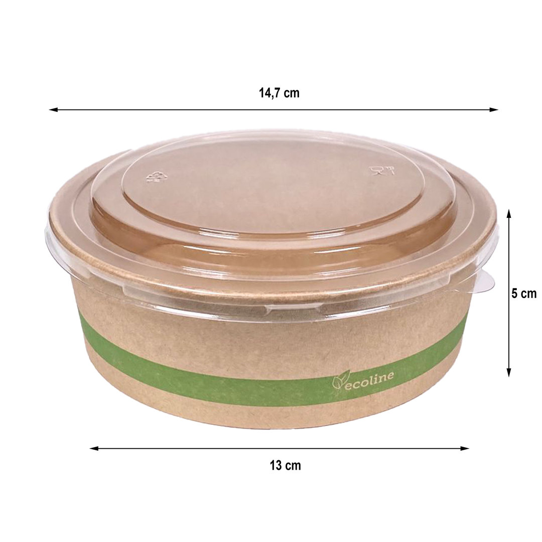Salad Bowl with Lid 550ml - Pack of 25 units