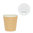 Vaso Cartón Corrugado Kraft 240ml (8Oz) c/ Tapa “To Go” Blanca – Paquete 25 unidades