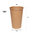 Paper Cup 100% Kraft (16Oz) 480ml w/ Black Lid “To Go”- Pack 50 units