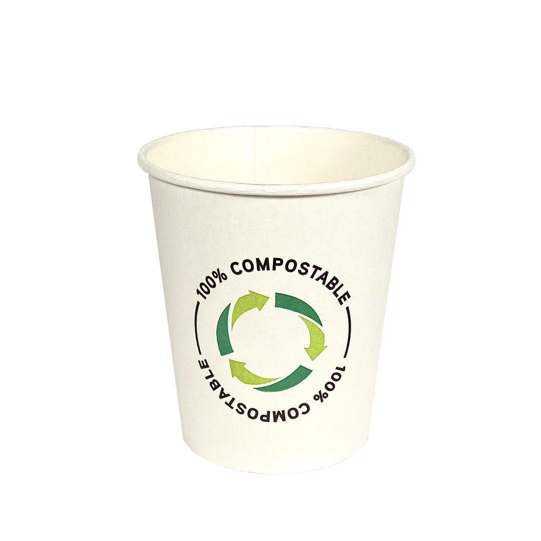 Paper Cups Hotel 100%compostable bag/bio PLA 210ml (7OZ) Pack of 50 units