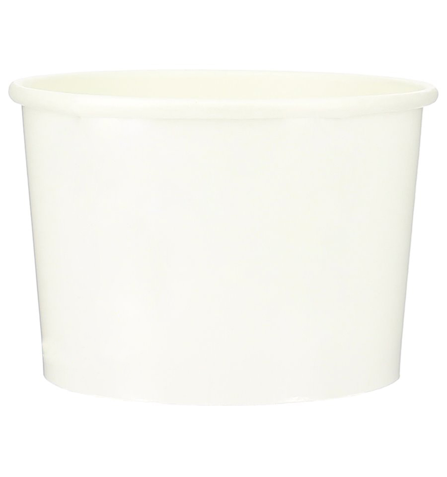Ice cream White Paper Cup 350ml w/ Dome Lid - Pack 55 units