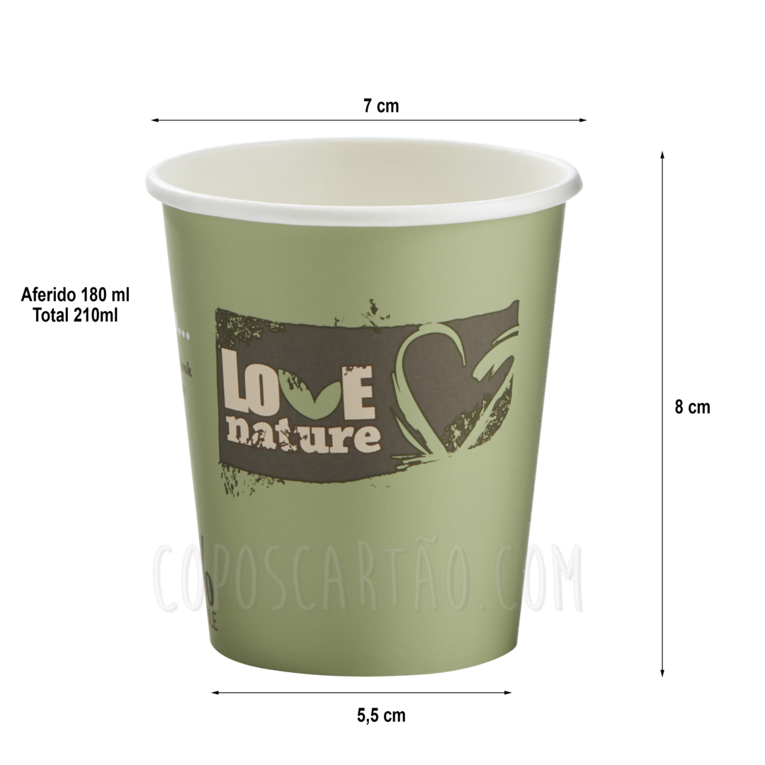 Hot Drinks Paper Cups BIOWARE 240ml (8Oz) Pack 100 units