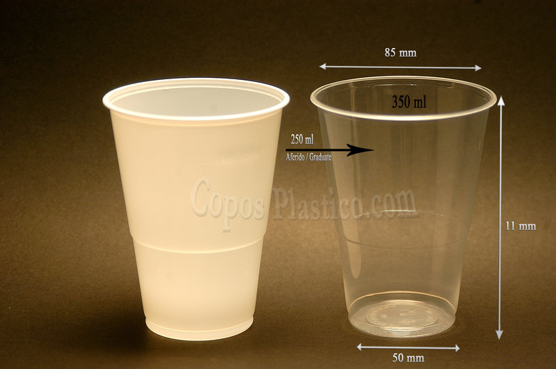 Disposable cups 350 ml. PP 2000 units