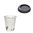 Vaso Cartón Eco 240ml (8Oz) c/ Tapa ToGo Negra - Paquete 50 unidades