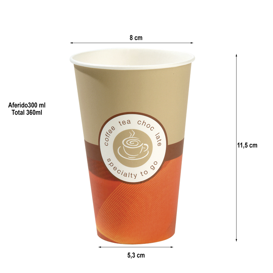 "Specialty ToGo" Paper Cup 360ml (12Oz) - Pack of 55 units
