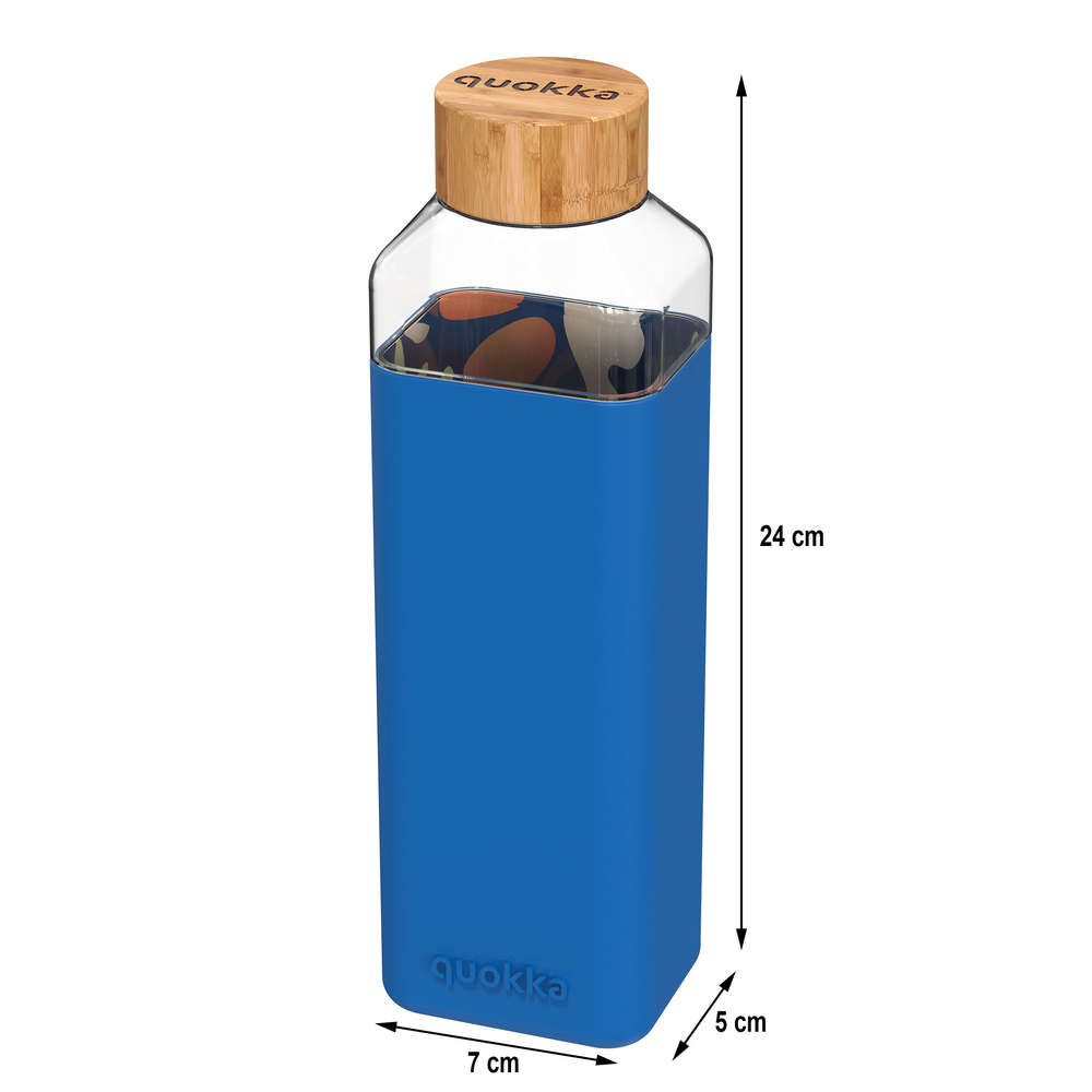 Botella de Vidro Cuadrada Azul 700ml