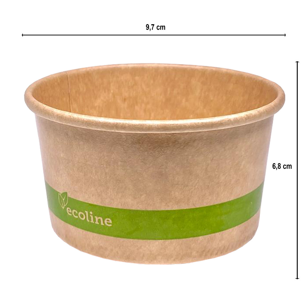 Vaso de Cartón para Helado Kraft 360ml - Caja Completa 1000 unidades
