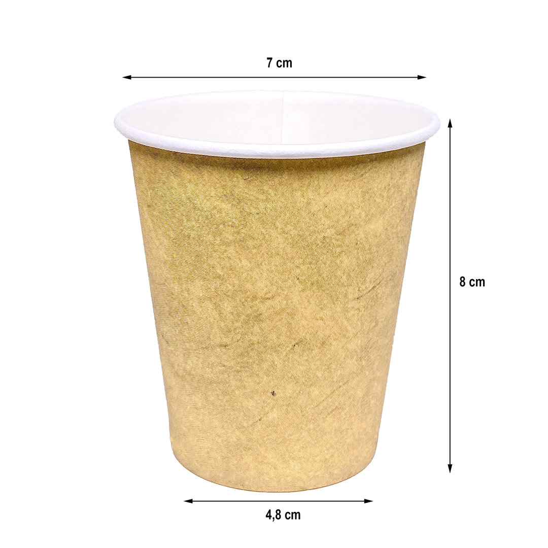 Verre en Carton 192ml (6/7Oz) Kraft – Boîte Complète 3000 unités