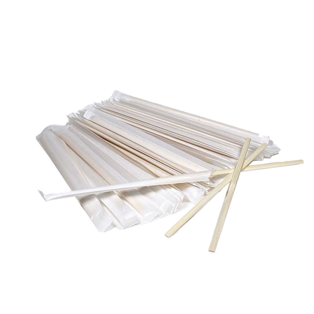 140mm Bamboo Coffee Stirrer Emb Individually - Pack 500 units