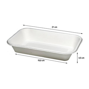 Ensaladera Bio Rectangular 720ml  - Pack 50 unidades