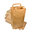 Bolsa de papel kraft con asa para botellas de 18x37+9cm - Paquete 100 unidades