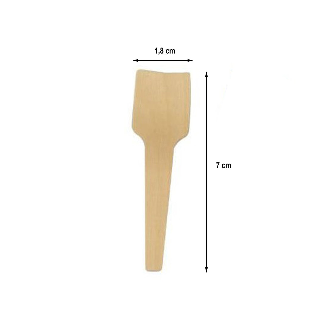 Cuchara de Helado de Madera 7cm – Paquete 100 unidades