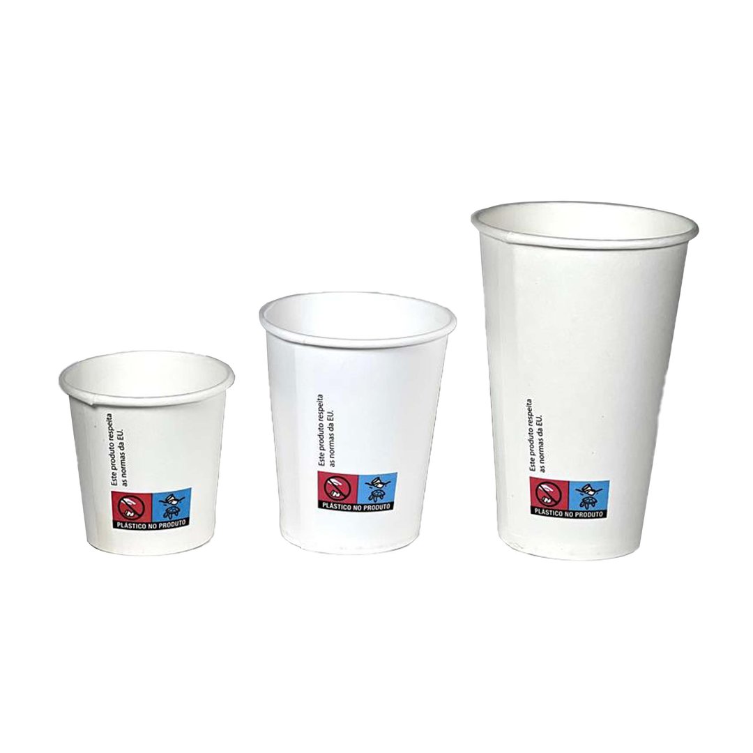 Vaso Cartulina Blanca 350 ml (12Oz) paquete de 50 unidades