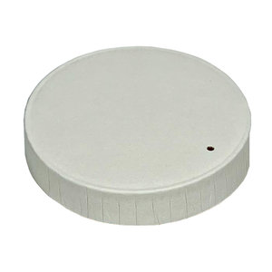 Tapa de Cartón Blanca Plana Cerrada 120ml/4Oz 62mm - Embalaje 100 unidades