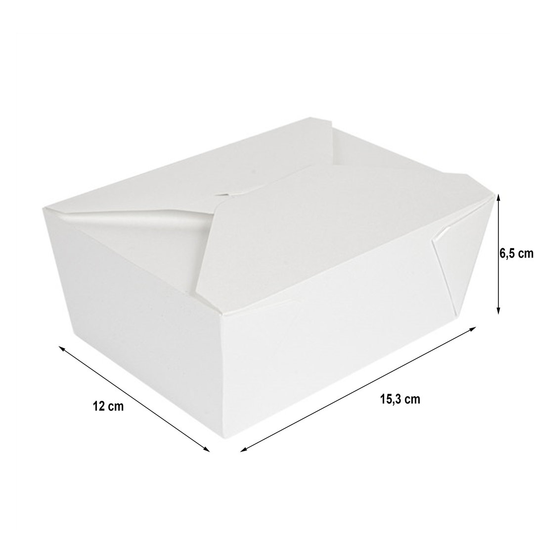 White Take Away Box 1170ml Plastic Free - Packing 30 units