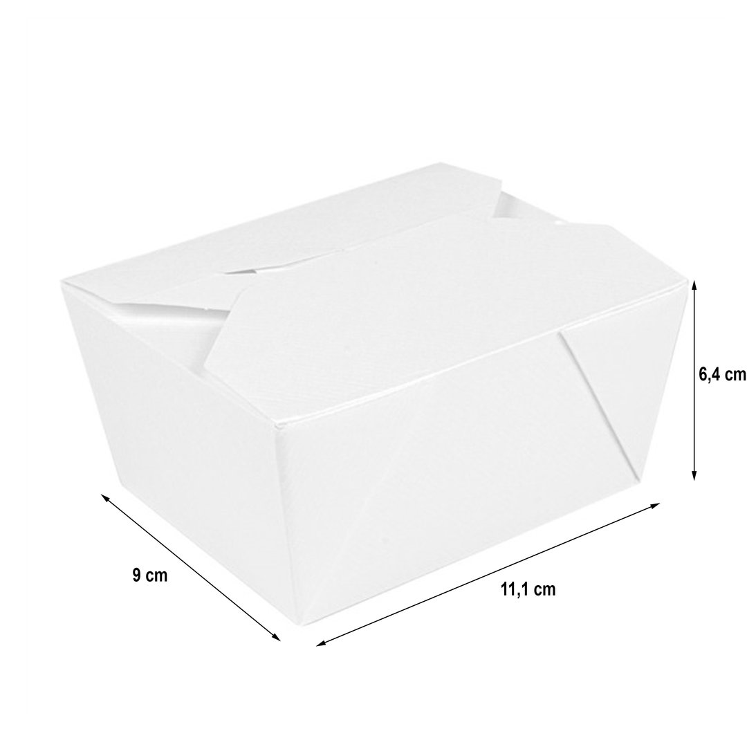Caja Take Away Blanca 625ml Sin Plástico - Caja Completa 270 Unidades