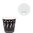 Vaso Cartón Impreso Negro 120ml (4Oz) c/Cubierta ToGo Blanca - Caja Completa 1000 unidades