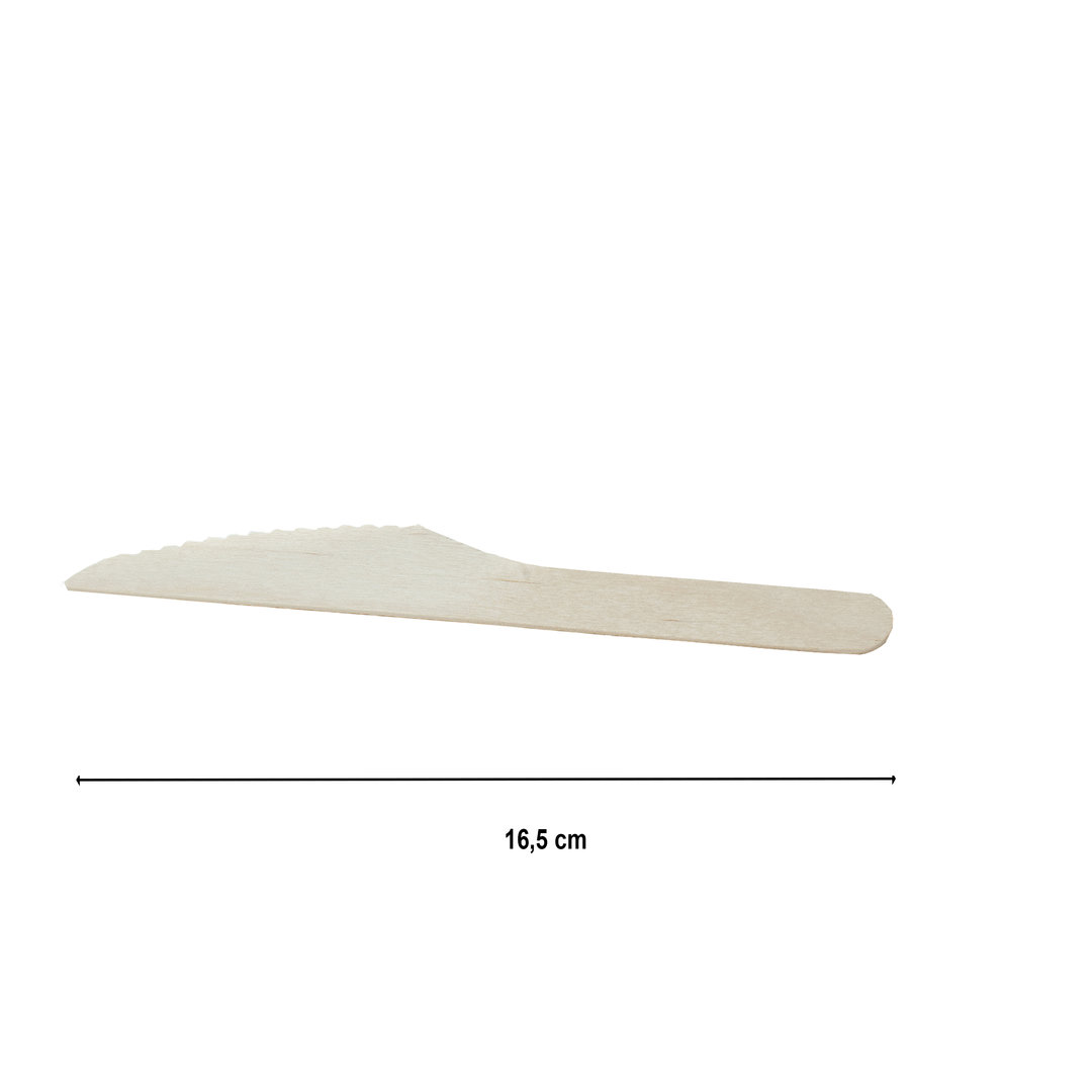 KIT Fork+Wood Knife+Eco Napkin 165mm - Box 600 Units
