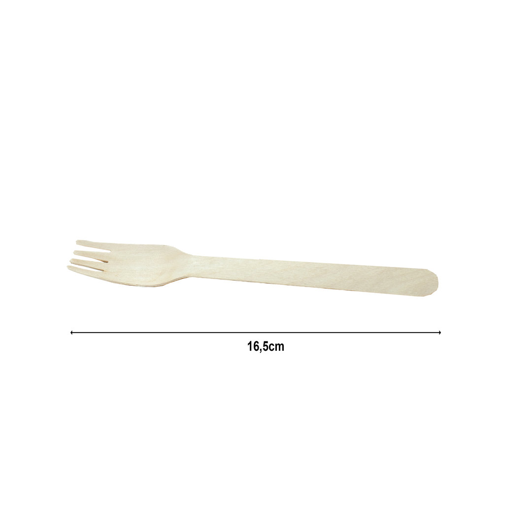 KIT Fork+Wood Knife+Eco Napkin 165mm - Box 600 Units