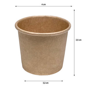 Chupito Cartón Kraft 30ml (1oz) - Embalaje 50 Unidades