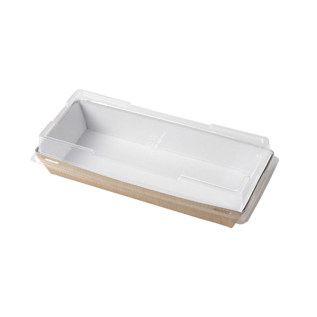Kraft Sushi Tray 210x90 With Lid - Box 650 Units