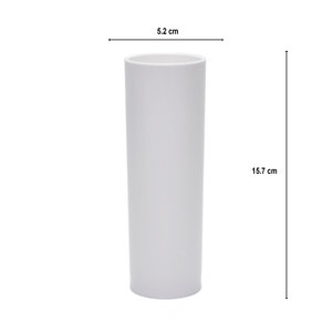 Vaso tipo tubo 250ml irrompible RB (PC) Blanco - 24 Unidades