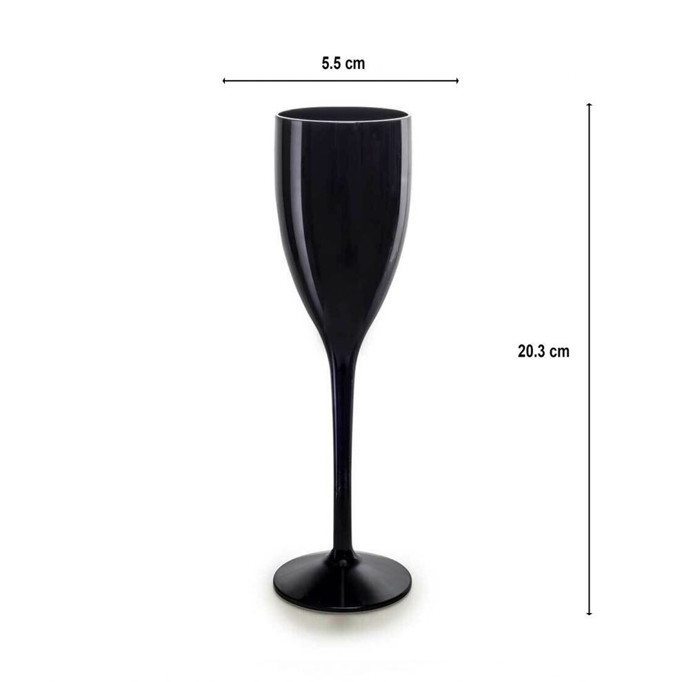 Glass of Champagne 150ml Unbreakable RB (PC) Black - Box 6 Units