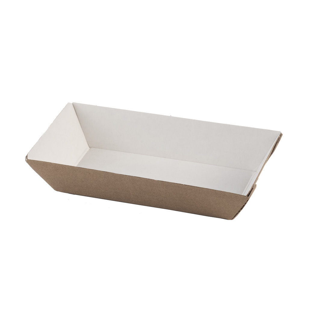 Kraft Sushi Tray 145x80 With Lid - Pack 25 Units