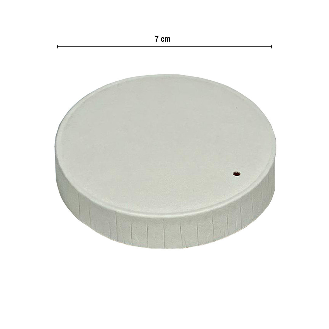 White Flat Closed Card Lid 70mm Packaging 100 units