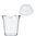 Vaso Plástico RPET 280ml Con Tapa Domo Cerrada + Divisor - Caja 800 Unidades