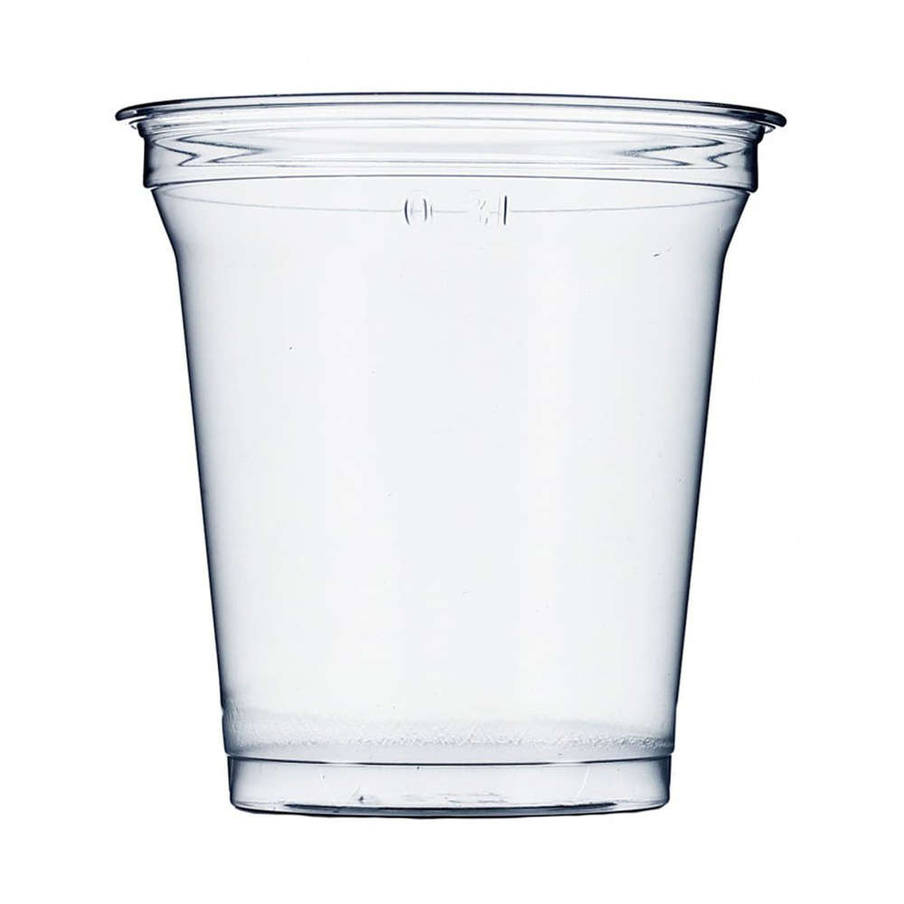 Vaso Plástico RPET 540ml Con Tapa Cúpula Perforada - Caja 800 Unidades