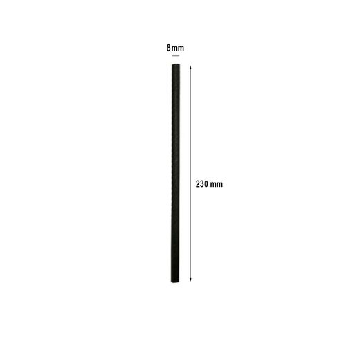 Pajita De Tarjeta Negra 230mmx80mm - Embalaje 250 Unidades