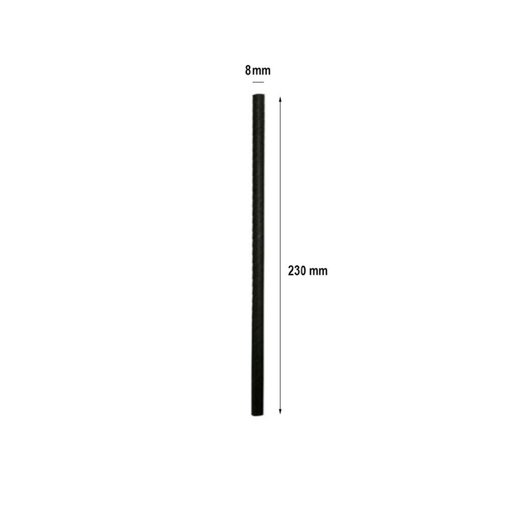 Pajita De Tarjeta Negra 230mmx80mm - Embalaje 250 Unidades